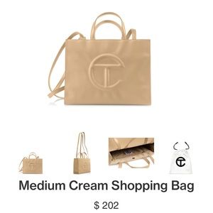 Telfar Medium Cream Shopping Bag
